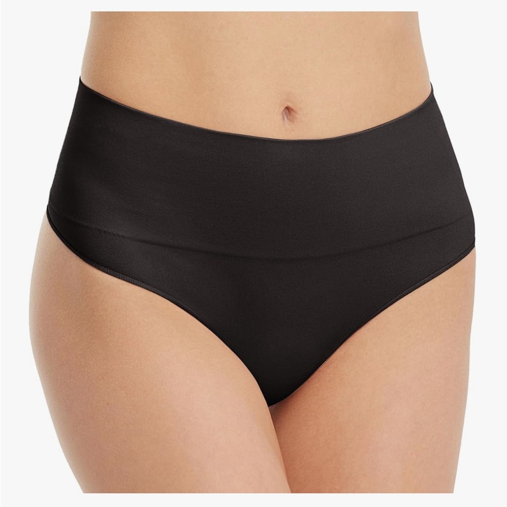 SPANX Black High-Waisted Shape-wear Thong - Small